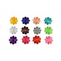 bloemen met 8 blaadjes applicaties set 12 kleuren