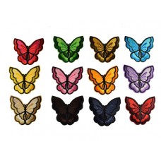 geborduurde vlinder applicatie set 12 stuks