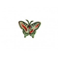 applicatie vlinder glanzend groen goud