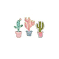 opstrijkbare cactus applicatie set van 3