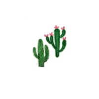 opstrijkbare cactus applicatie 2 stuks