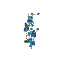 turquoise flower applique