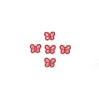applicatie vlinders roze 5 stuks