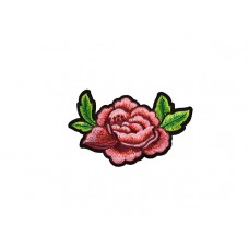 applicatie roos roze groen blad