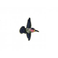 applicatie kolibri blauw