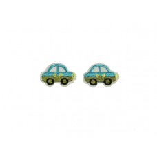 applicatie kleine auto set turquoise (2stuks)