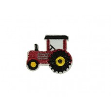 applicatie tractor bordeaux rood met zwarte banden