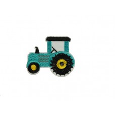 applicatie tractor turquoise met zwarte banden