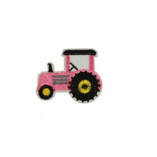 applicatie tractor roze met zwarte banden