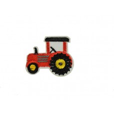 applicatie tractor rood met zwarte banden