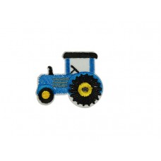 applicatie tractor blauw met zwarte banden