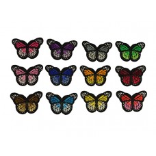 applicatie vlinders  set multicolor (12 stuks)