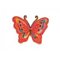 applicatie vlinder glanzend rood