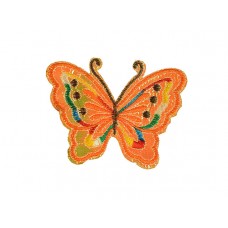 applicatie vlinder glanzend oranje