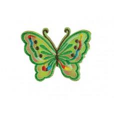 applicatie vlinder glanzend groen