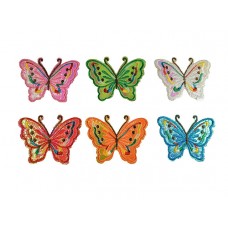 applicatie vlinder glanzend set 6 stuks
