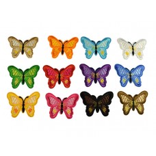 applicatie set geborduurde vlinders 12 stuks