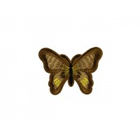 applicatie geborduurde vlinder bruin