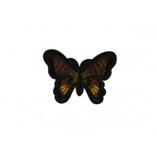 applicatie geborduurde vlinder zwart bruin