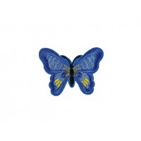 applicatie geborduurde vlinder blauw