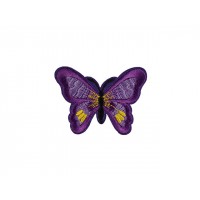 applicatie geborduurde vlinder paars
