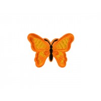 applicatie geborduurde vlinder oranje