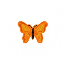 applicatie geborduurde vlinder oranje