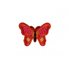 applicatie geborduurde vlinder rood