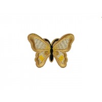 applicatie geborduurde vlinder goud