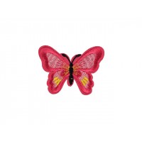 applicatie geborduurde vlinder fuchsia