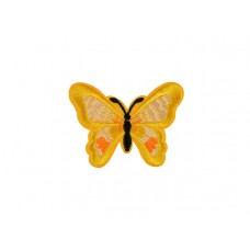 applicatie geborduurde vlinder geel