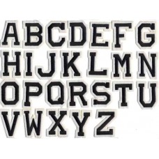 applicatie alfabet letter zwart