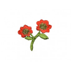 applicatie geborduurde bloemen chinees rood