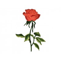 applicatie geborduurde rode roos groot