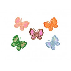 applicatie glanzende vlinders (5 stuks)