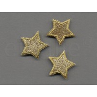 applicatie glitter gouden sterren 3.5 cm