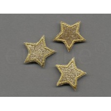 applicatie glitter gouden sterren 3.5 cm