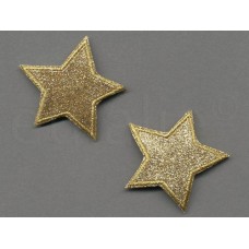 applicatie glitter gouden sterren 5 cm