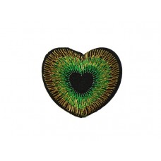 applicatie hart donker groen goud