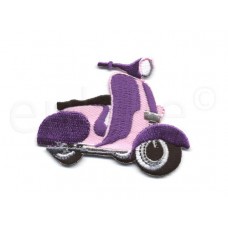 applicatie retro scooter paars roze