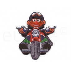 applicatie Sesamstraat Ernie op de motorfiets