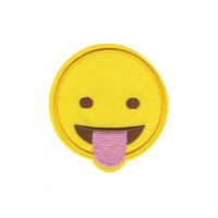 applicatie smiley stick out tongue groot