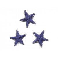 applicatie sterren blauw 2.5 cm (3 stuks)