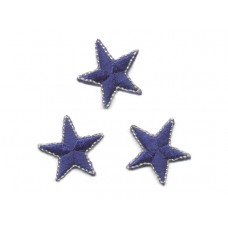 applicatie sterren blauw 2.5 cm (3 stuks)