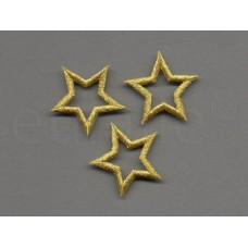 applicatie sterren goud open 4 cm