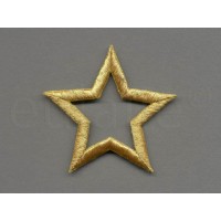 applicatie sterren goud open 5 cm