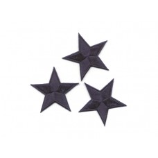 applicatie sterren marineblauw 5.5 cm