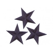 applicatie sterren marineblauw 7.5 cm