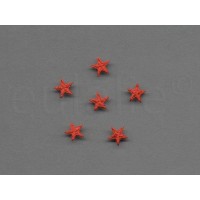 applicatie sterren rood 1.2 cm (3 stuks)