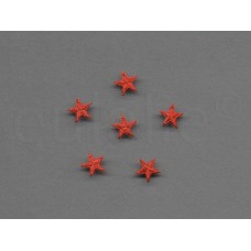 applicatie sterren rood 1.2 cm (3 stuks)